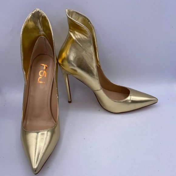 FSJ Pointy Toe Sexy Prom Stilettos Pumps - Picture 3 of 10